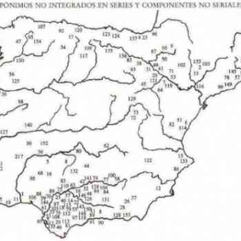 Click para ampliar. Pulsa en el nombre para ver la ficha. Topónimos no seriales meridional-íbero-pirenaica